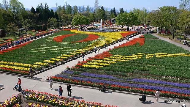 砺波チューリップ公園(Taman Tulip Taman Tani): "Kebun Warna di Pelukan Angin"