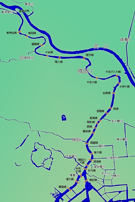 隅田川(Sungai Sumida): "Aliran Kenangan di Bawah Jembatan Bunga"